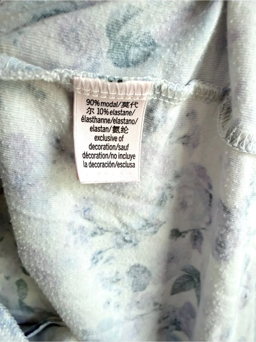 S🪻 Victoria’s Secret VS Modal Blue Lavender Purple Floral Button Up Sleepshirt